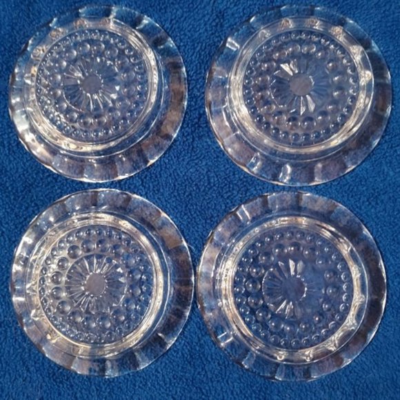 1950's Federal Glass Company #2707 Coaster/Ashtray - Set of FOUR - Picture 3 of 4